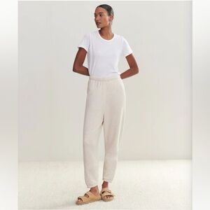 Jenni Kayne Cream Saturday Sweatpants